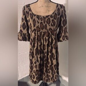 Uncle Frank (Anthropology) Leopard Bubble Dress